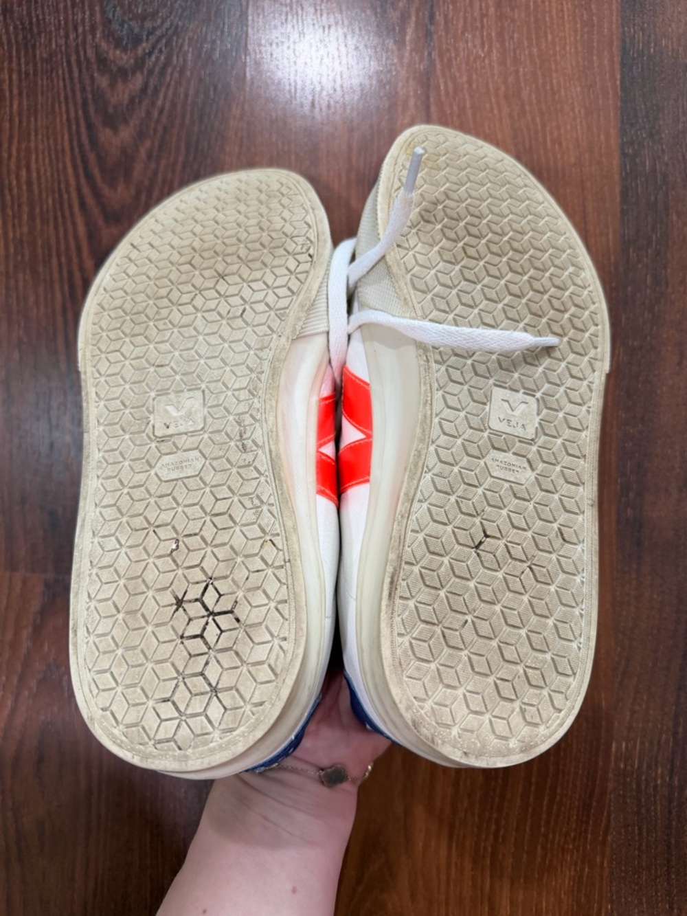 Veja Campo Women's White Leather Low Top Lace Up Athletic Sneakers Shoes Size 9 - Picture 9 of 11